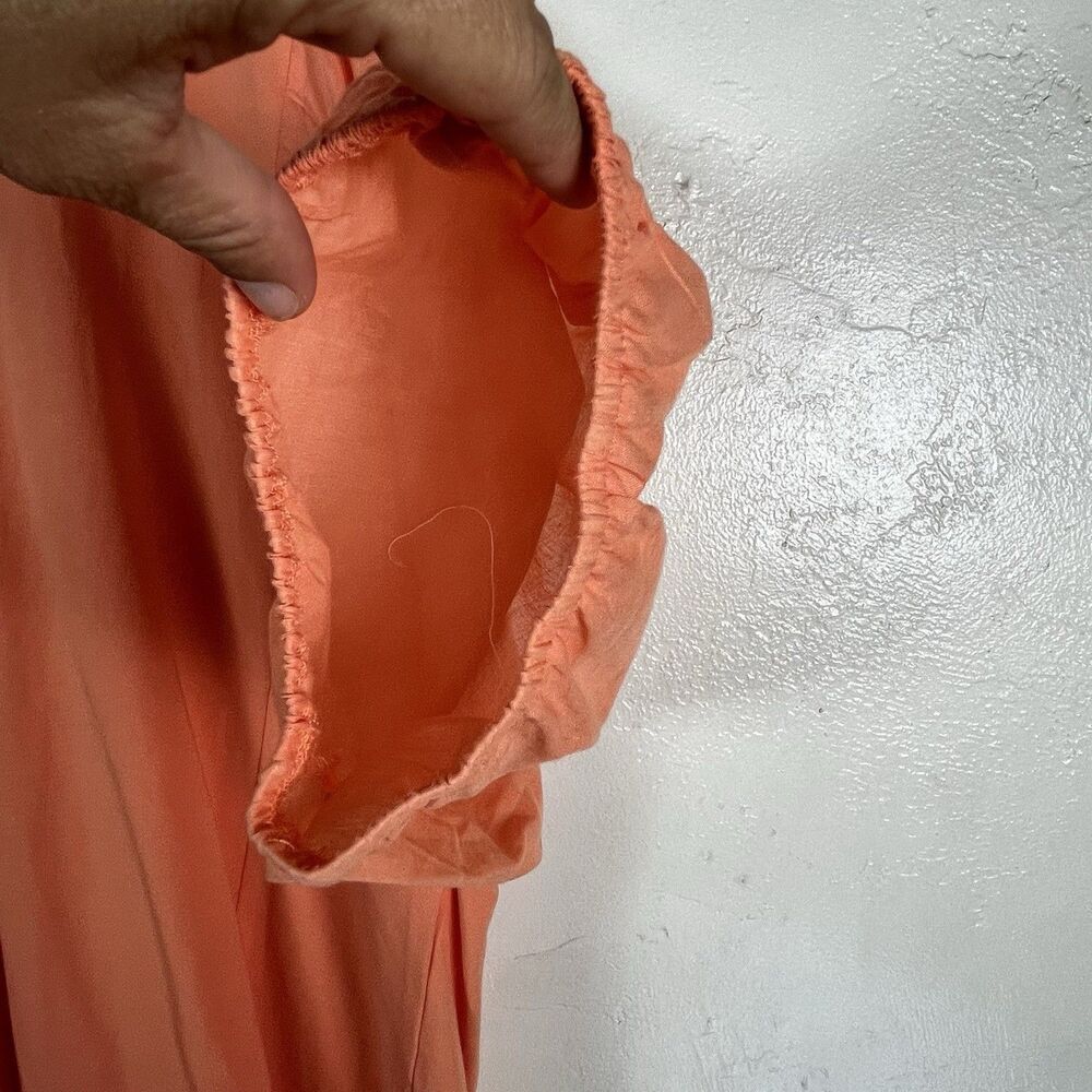 Chico’s Orange Coral Top Women’s XXL 4 Flowy Dolman Batwing Puff Sleeve New - Picture 8 of 13